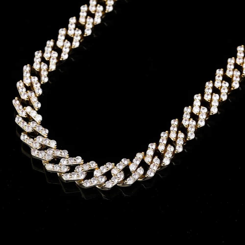 TOPGRILLZ 16 дюймов-30 дюймов замок застежка 12 мм тяжелые Iced Out кубинские цепи ожерелье кубическое цирконовое колечко для мужчин хип хоп ювелирные изделия