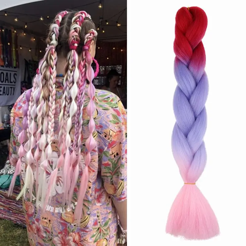 

Luxury 24inch 60cm Synthetic Braiding Hair Two Three Four Tone Ombre Colors Synthetic Hair extensions Jumbo Braids