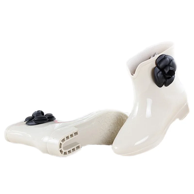 Сапоги Aleafalling женские резиновые водонепроницаемые ботильоны на плоской подошве