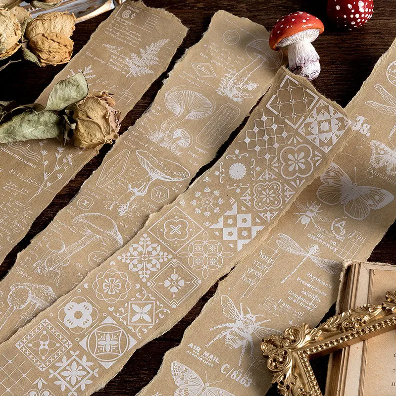 Винтажная наклейка с изображением растений поэзии леса Луны пуль журнала