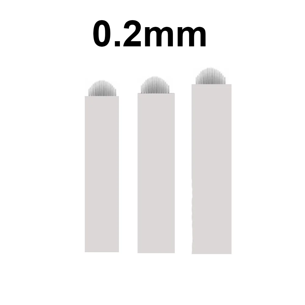 

500pcs White U Shape 16U 18U 0.2mm Microblading Needle for Permanent Makeup Tattoo Needles Manual Eyebrow Blades