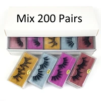 25mm lashes wholesale 50100200 pairs 25 mm false eyelashes thick strip mink lashes makeup dramatic long mink eyelashes in bulk