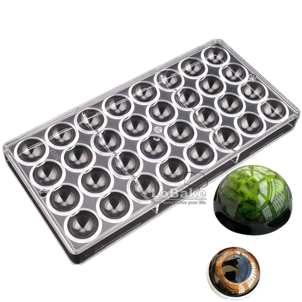 

32 cavities 2.7cm diameter half ball shape polycarbonate PC chocolate mold starry heven candy making mouls DIY bakery tools