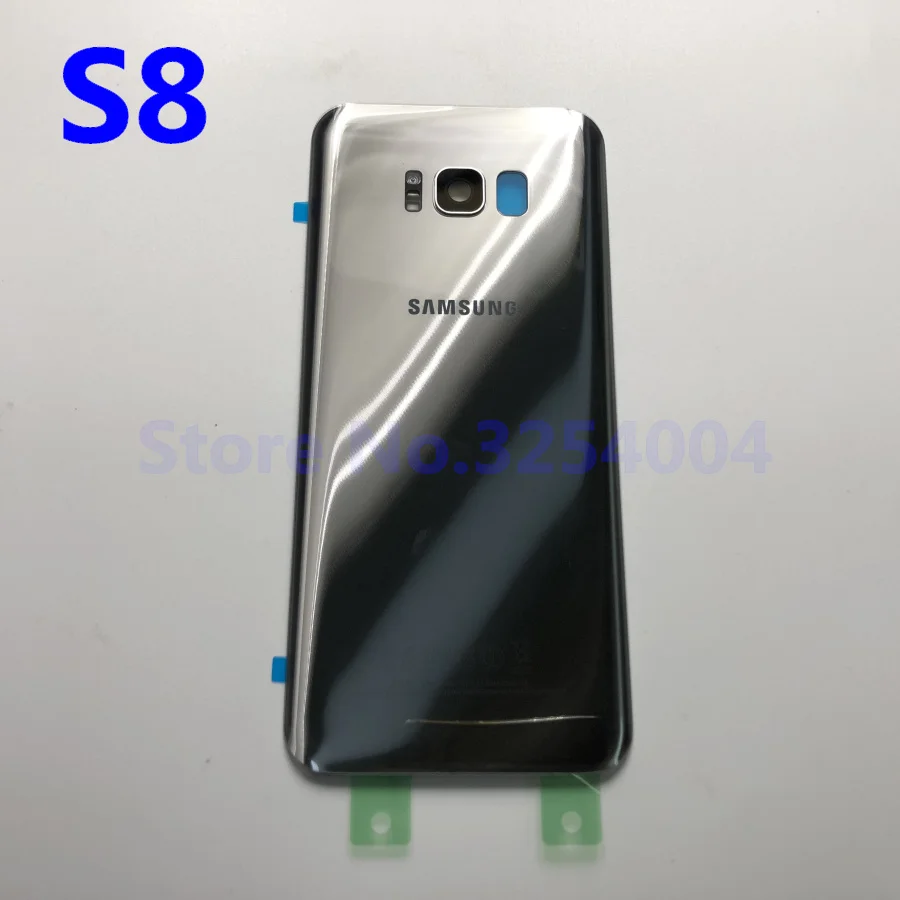Чехол на заднюю батарейку для samsung Galaxy S8 G950 S8+ G955 S8 Plus Задняя стеклянная крышка корпуса+ клей+ стеклянная рамка для объектива камеры