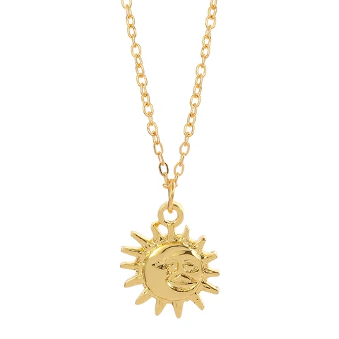 Круглое ожерелье с кулоном золотого цвета, длинная цепочка, ожерелье с турецким глазом, модные ювелирные изделия, подарки для женщин и девушек