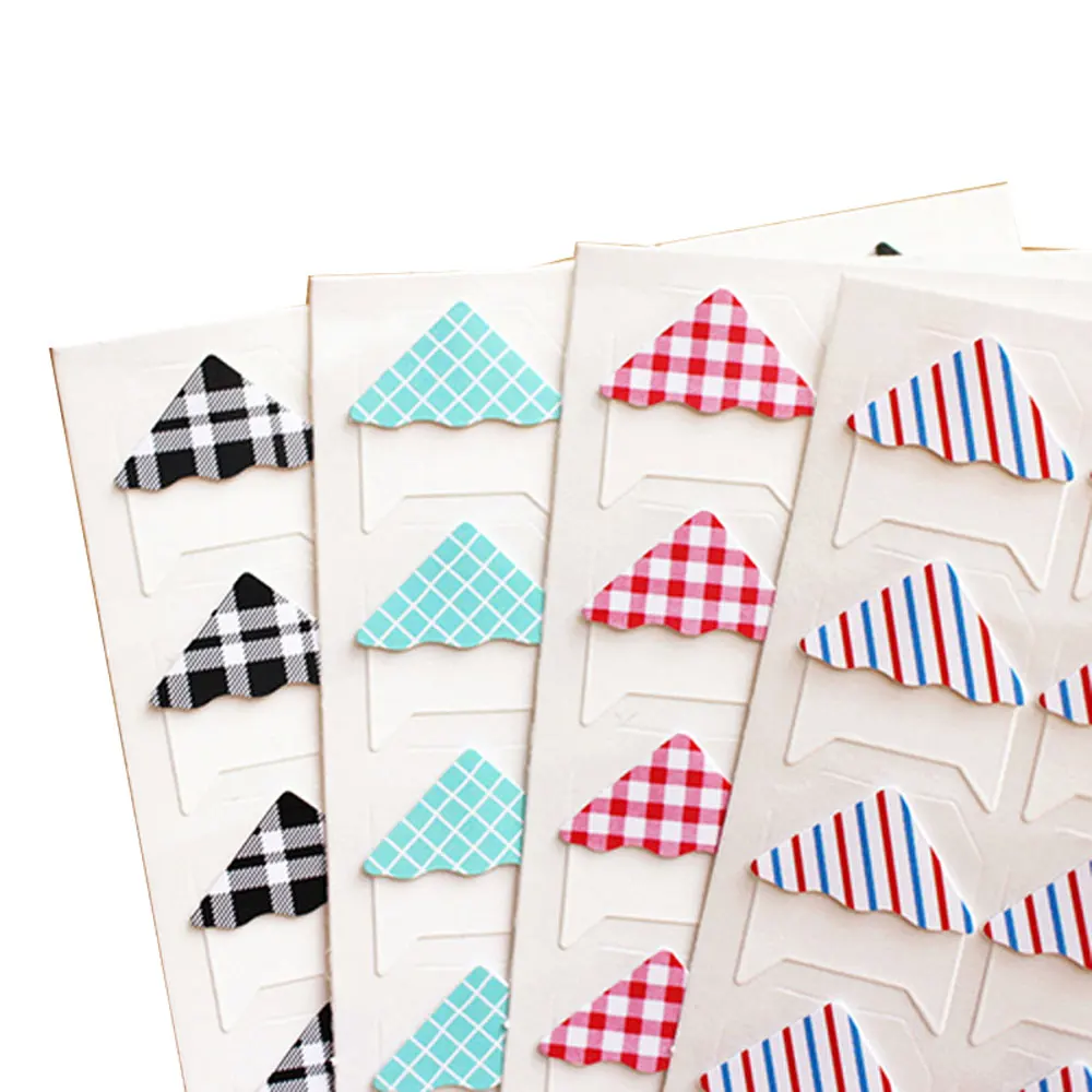 24 шт./лот наклейки в клетку стиле сделай сам на углы для фотоальбома ручная работа