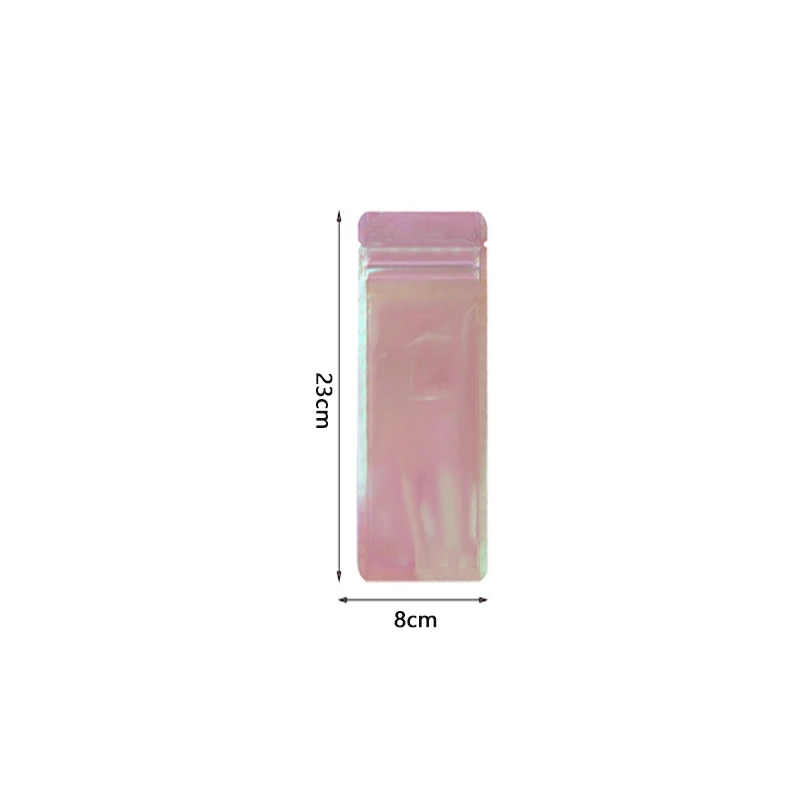 10PCS Laser Ziplock Bag Cosmetic Packaging Self Sealing Gift Clear Holographic Jewelry Aluminum Foil Zip Lock Bags - купить по