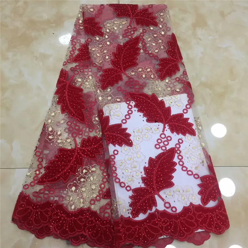 Высококачественная французская кружевная ткань в нигерийском стиле вышитая