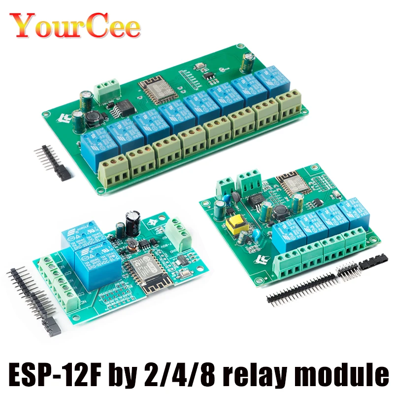 Беспроводной Wi-Fi релейный модуль ESP8266 2/4/8 каналов Стандартная плата для