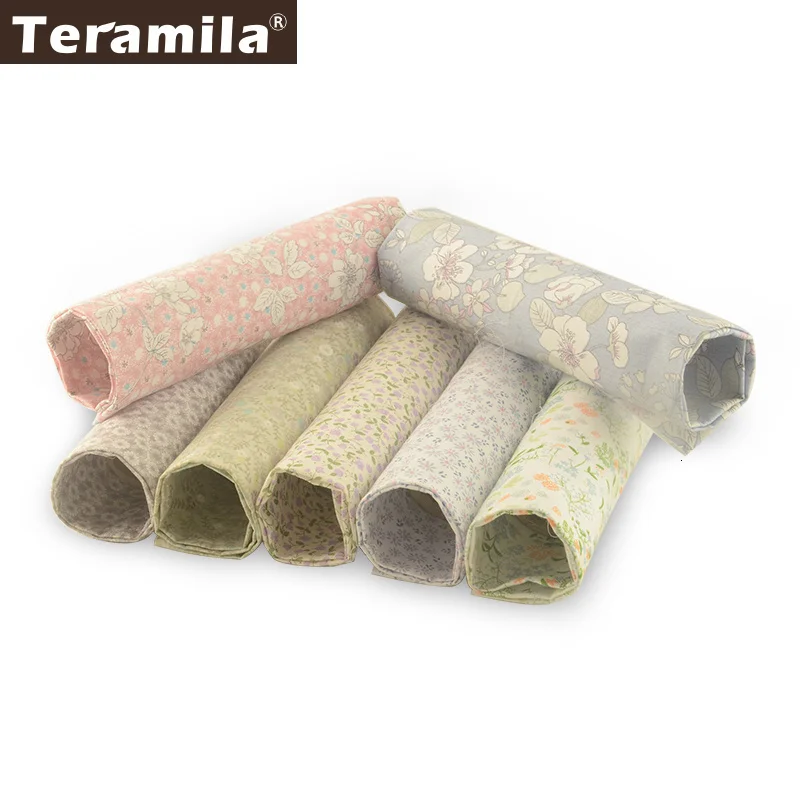 Teramila 40 см x 50 см 7 шт. цветочный дизайн хлопок саржевая Ткань DIY подушка для шитья лоскутное украшение для дома Tissu Tela