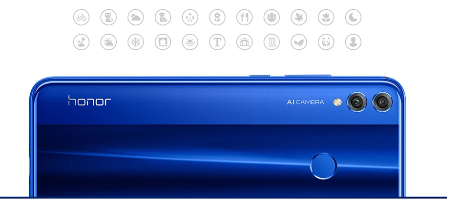 Полноэкранный Смартфон Honor 8X6,5 дюйма с глобальной прошивкой OTA, не 8x max, мобильный телефон Android 8,1, Восьмиядерный сканер отпечатков пальцев