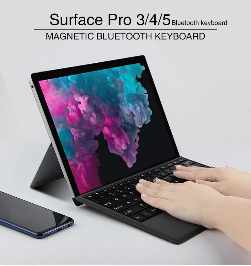 Клавиатура для microsoft Surface Pro 6 5 4 Pro5 Pro4 Bluetooth клавиатура чехол Беспроводная мышь планшет ноутбук компьютер 12,3"