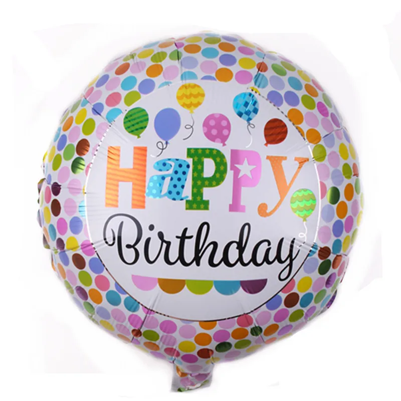 

18 Inch Round Aluminum Balloons For Happy Birthday Balloon