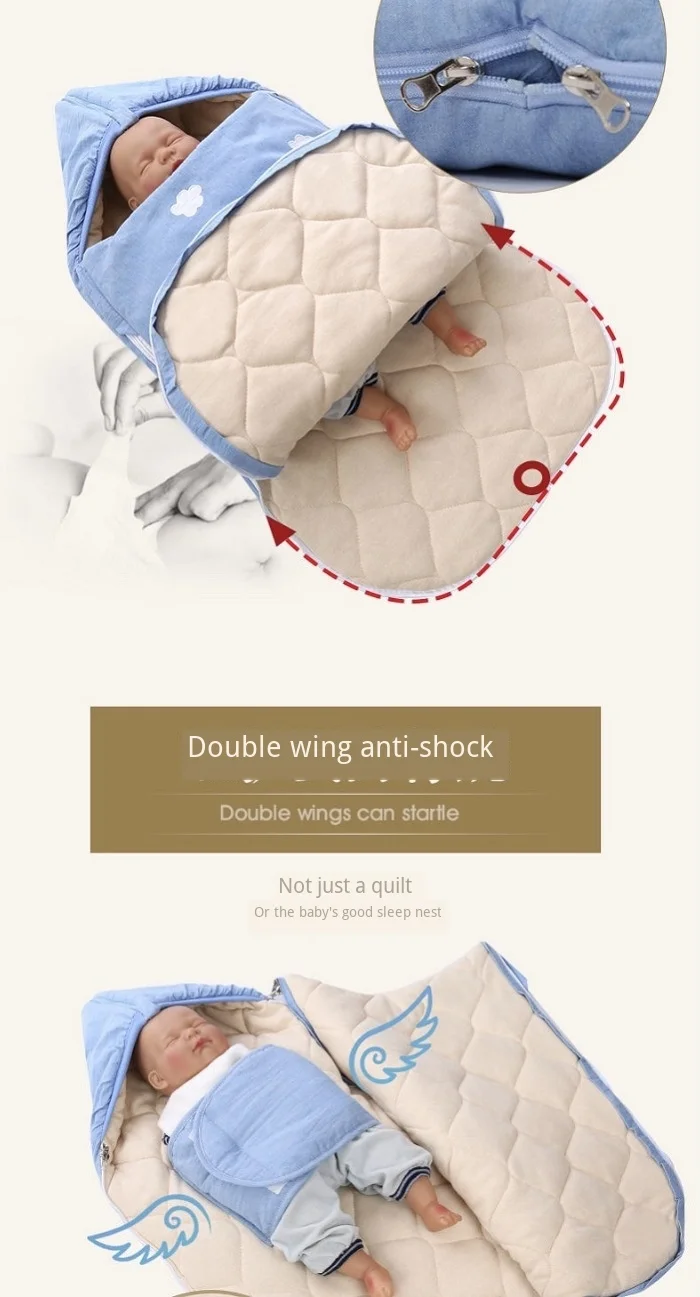Утепленное Хлопковое одеяло для новорожденных Одежда малышей Сезон весна осень