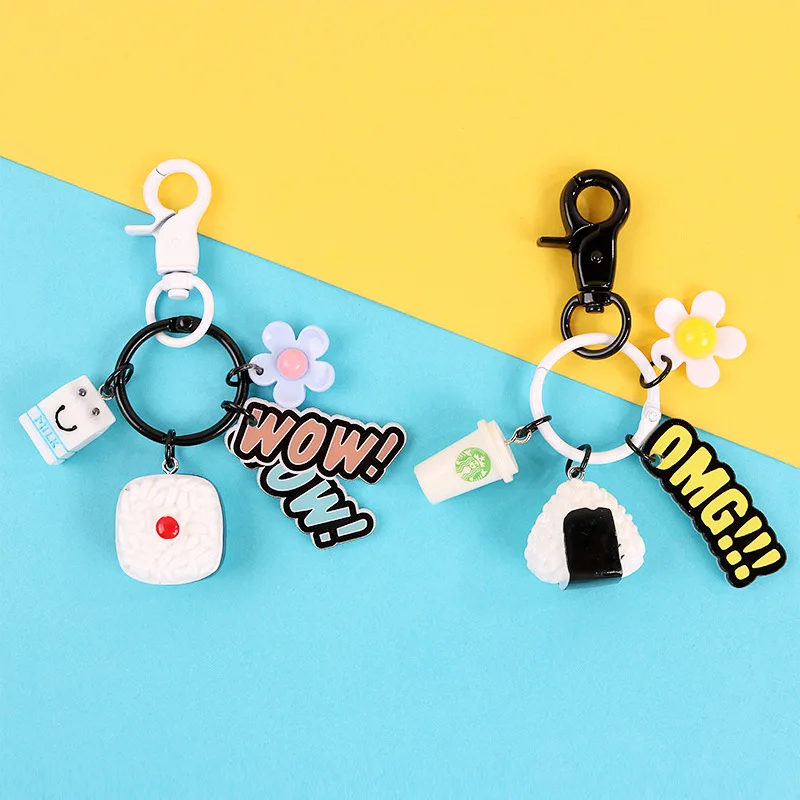 Новинка брелок для ключей ювелирные изделия милый суши цветок любовь сердце