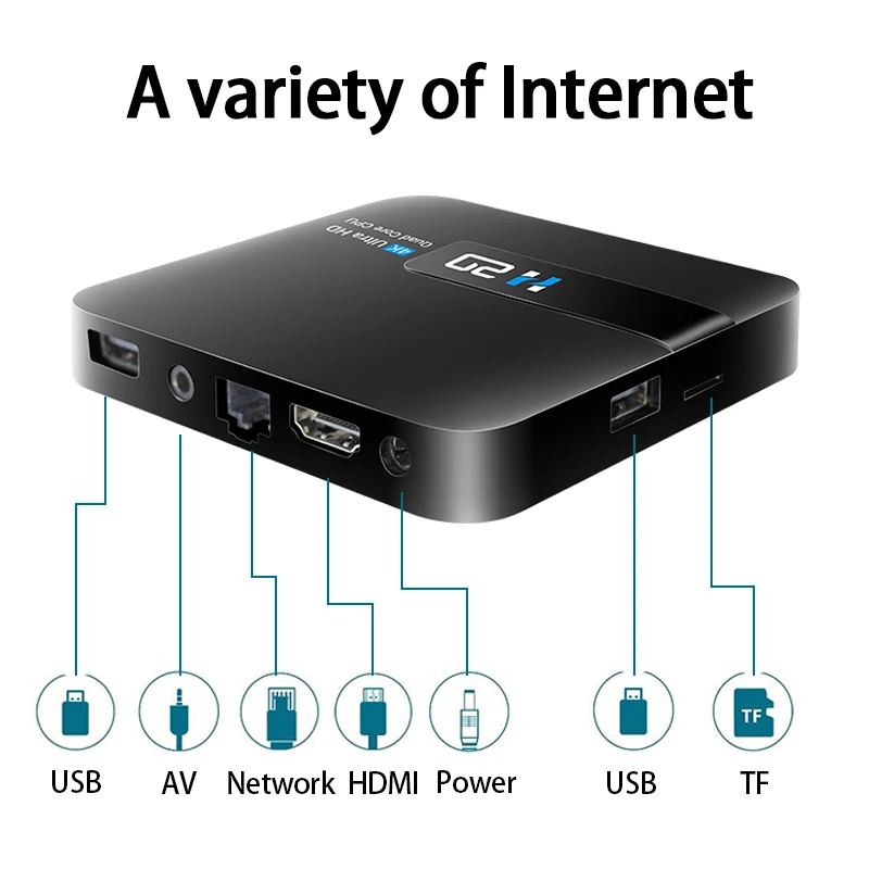 ТВ приставка RK3229 на Android 10 0 с поддержкой 4K 2 + 16 ГБ Wi Fi 4 ГГц|ТВ-приставки и