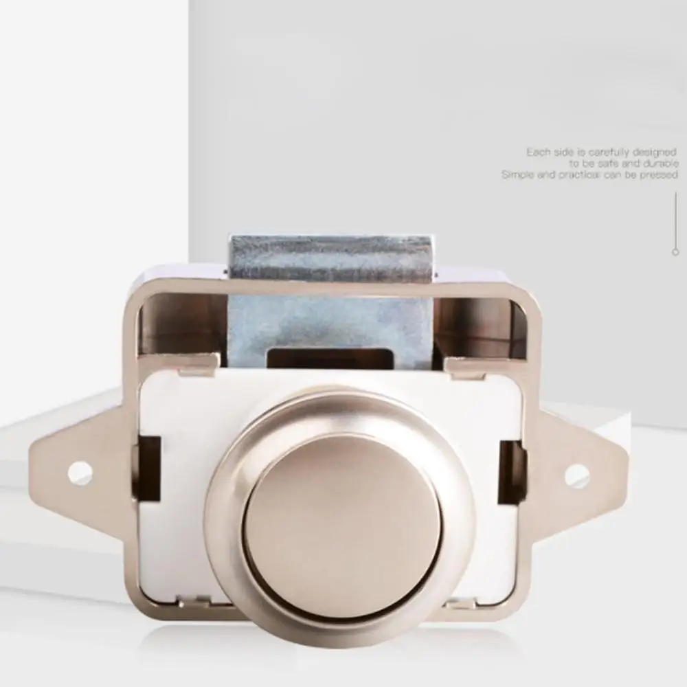 Мини нажимная кнопка блокировки защелка дверные ручки для шкафа Camper Caravan Motorhome RV