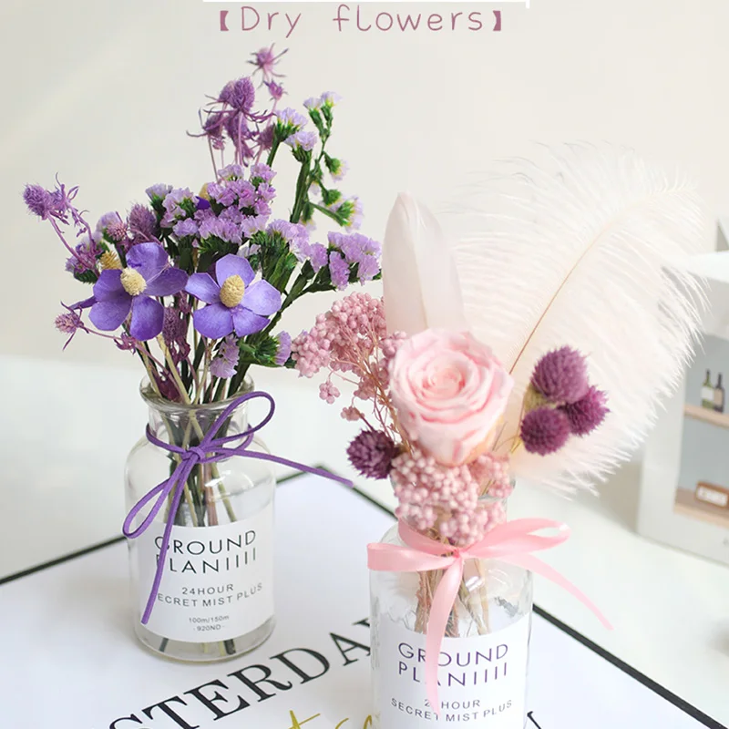 Сохраненные свежие цветы домашнее украшение в европейском стиле сухие с