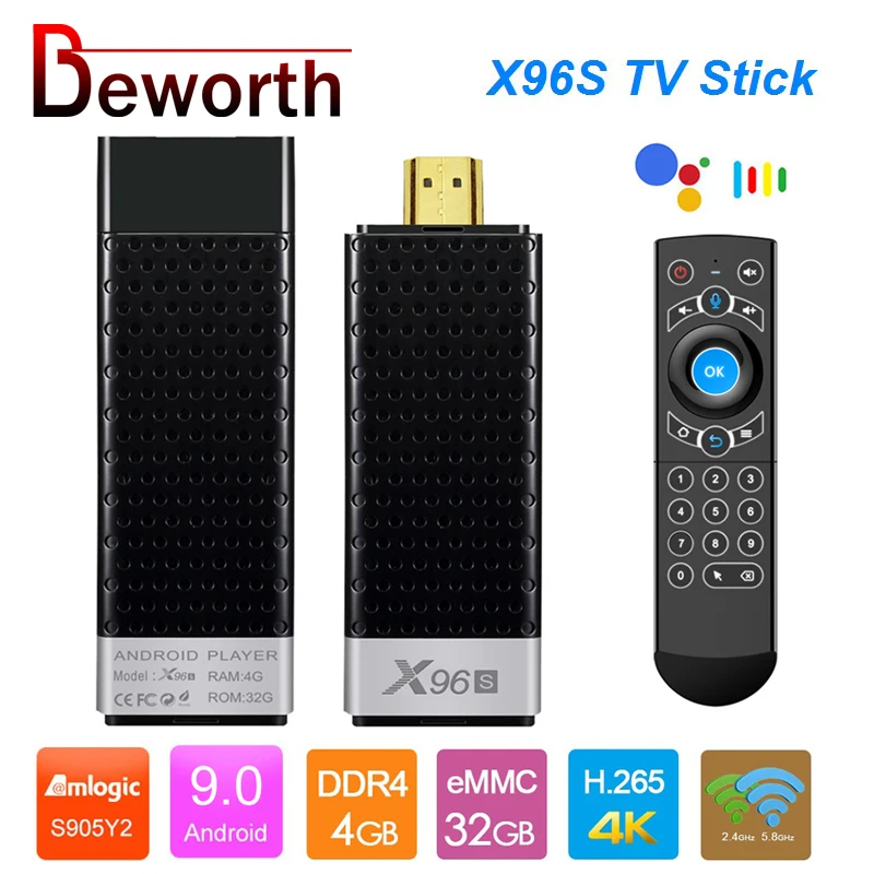 X96S ТВ Amlogic S905Y2 DDR4 4 Гб оперативной памяти 32 встроенной Android 9 0 коробка мини ПК 5G Wi Fi