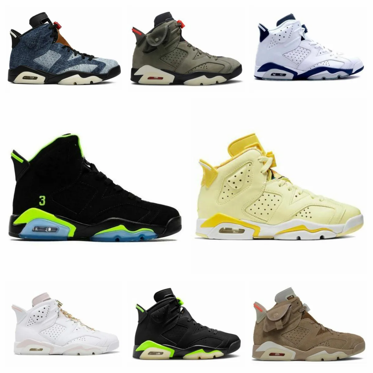 

Men's Gold Hoops 6 Basketball Shoes Infrared DMP 6s Carmine Bordeaux Midnight Electric Green Sneakers Navy Hare UNC Boots