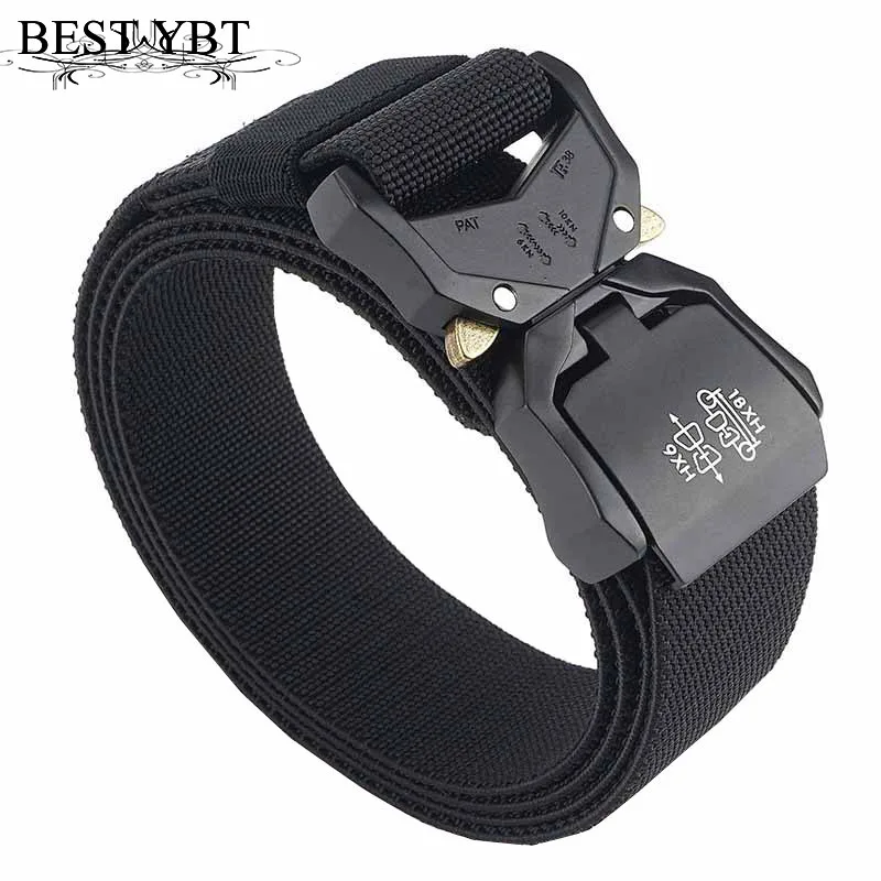 

Лучший YBT унисекс холщовый ремень с пряжкой из сплава, новый уличный Тактический светильник, эластичный вязаный высококачественный брендов...