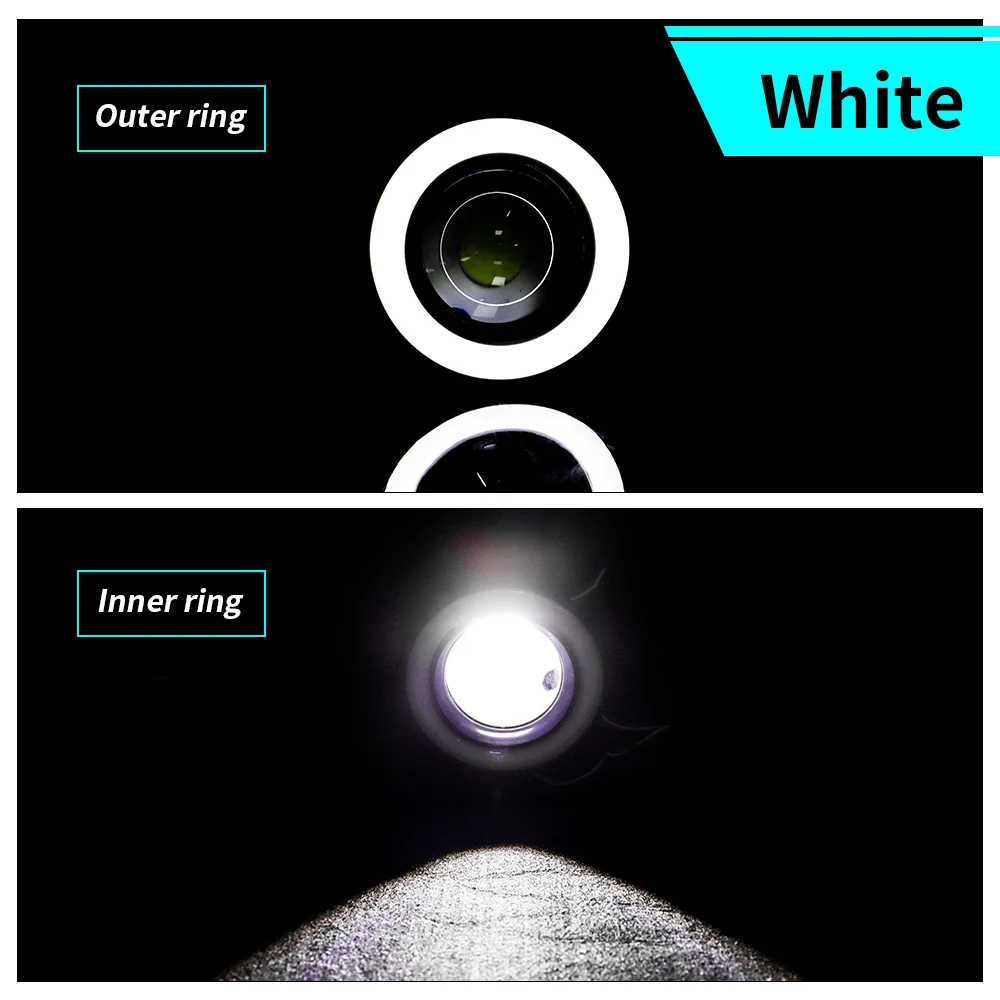 

Halo Angel Eye bulb Ring Kit White Plastic 12V With Mounting Brackets LED