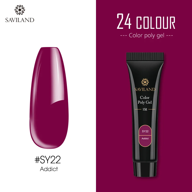 15ml SY22 SAVILAND, 15 г, 30 г, цветной, быстрый, полигель, для наращивания пальцев, замачивается, УФ, камуфляж, строительный, полигель, твердый гель, лак для ногтей - Цвет: 15ml SY22