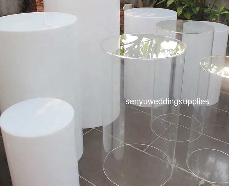 Круглая акриловая подставка для вечеринки свадьбы торта прозрачный