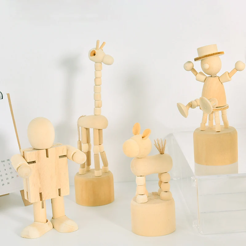 Подвижные фигурки кукол из мультфильма деревянные декоративные статуэтки