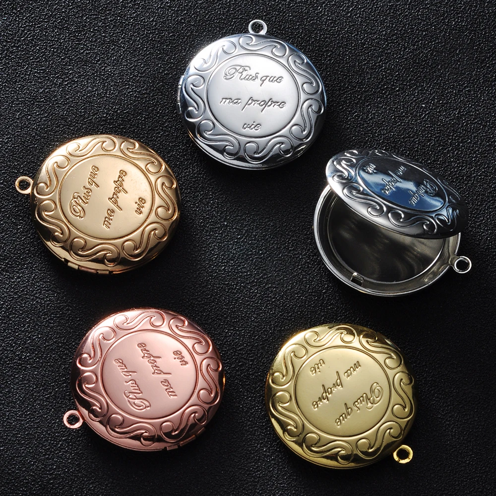 5 шт./лот медная винтажная фоторамка медальон Подвески DIY буквенная рамка