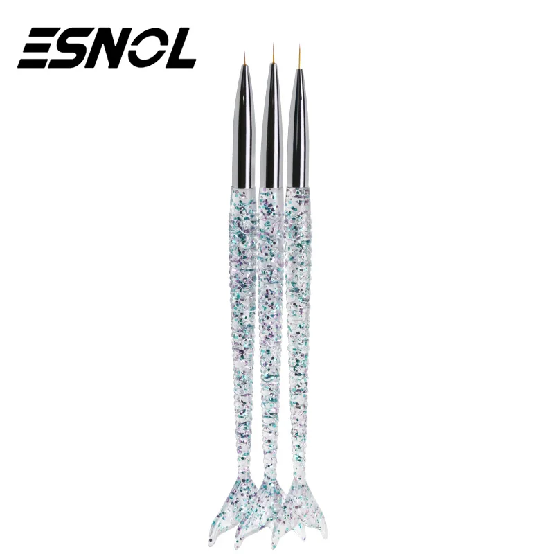 Esnol-набор кистей для маникюра маникюрные принадлежности УФ-гель ногтей тонкая