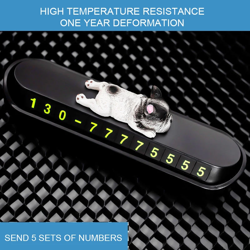 Скрытая автомобильная парковочная карта светящаяся табличка с номером телефона