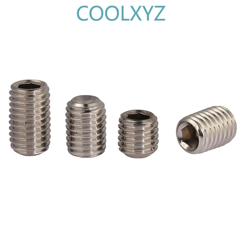 

DIN916 304 нержавеющая сталь вогнутая лицевая сторона внутри шестиугольная крепежная машина рисовый винт Безголовый винт верхний провод M8-M16 5 ш...