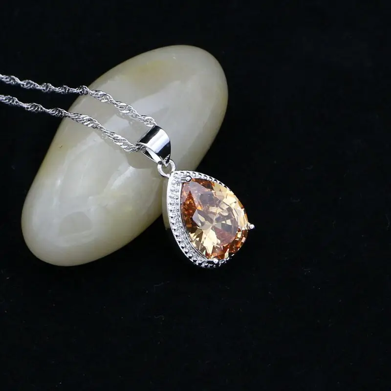 Комплект из колье серёг кольца и браслета серебра 925 пробы | Украшения аксессуары