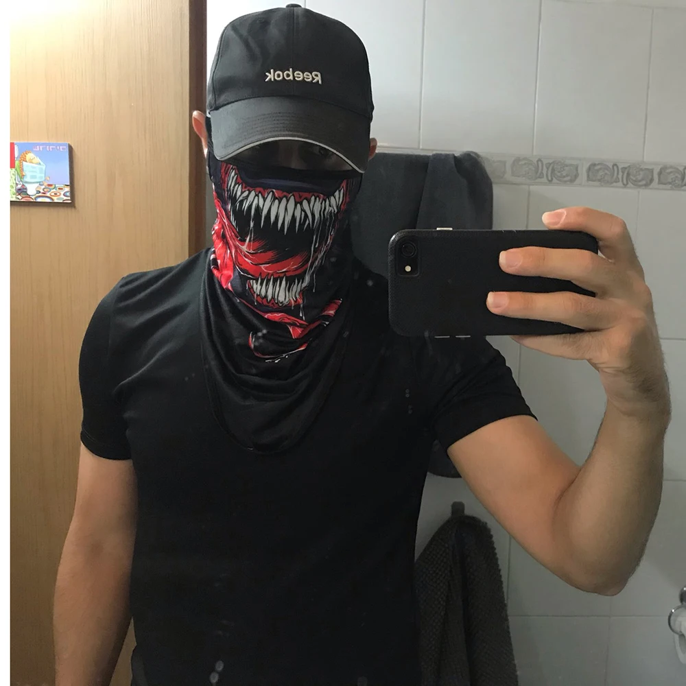 Маска для шеи Веном бандана снуд с петлей ушей армейский треугольный шарф