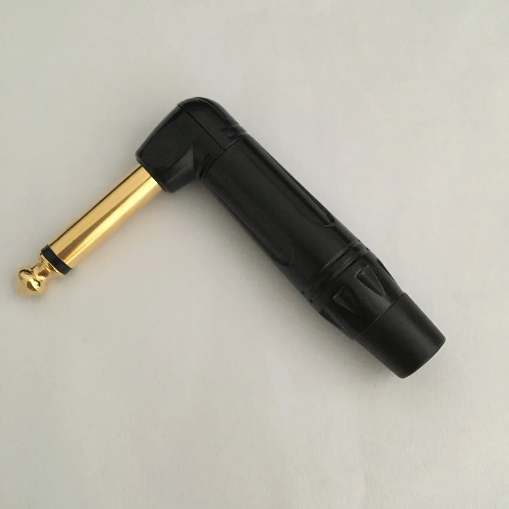10 шт. хорошего качества черный моно 6 35 мм Мужской прямоугольный аудиогитара