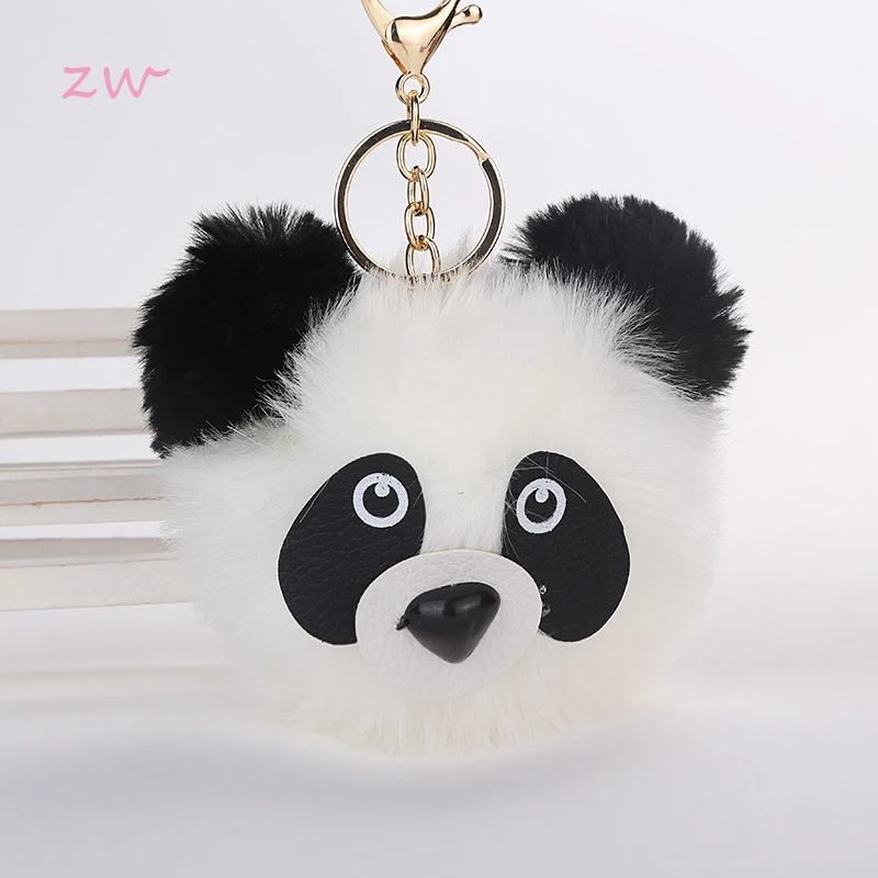 Модный пушистый брелок для ключей с шариком из искусственного кроличьего меха