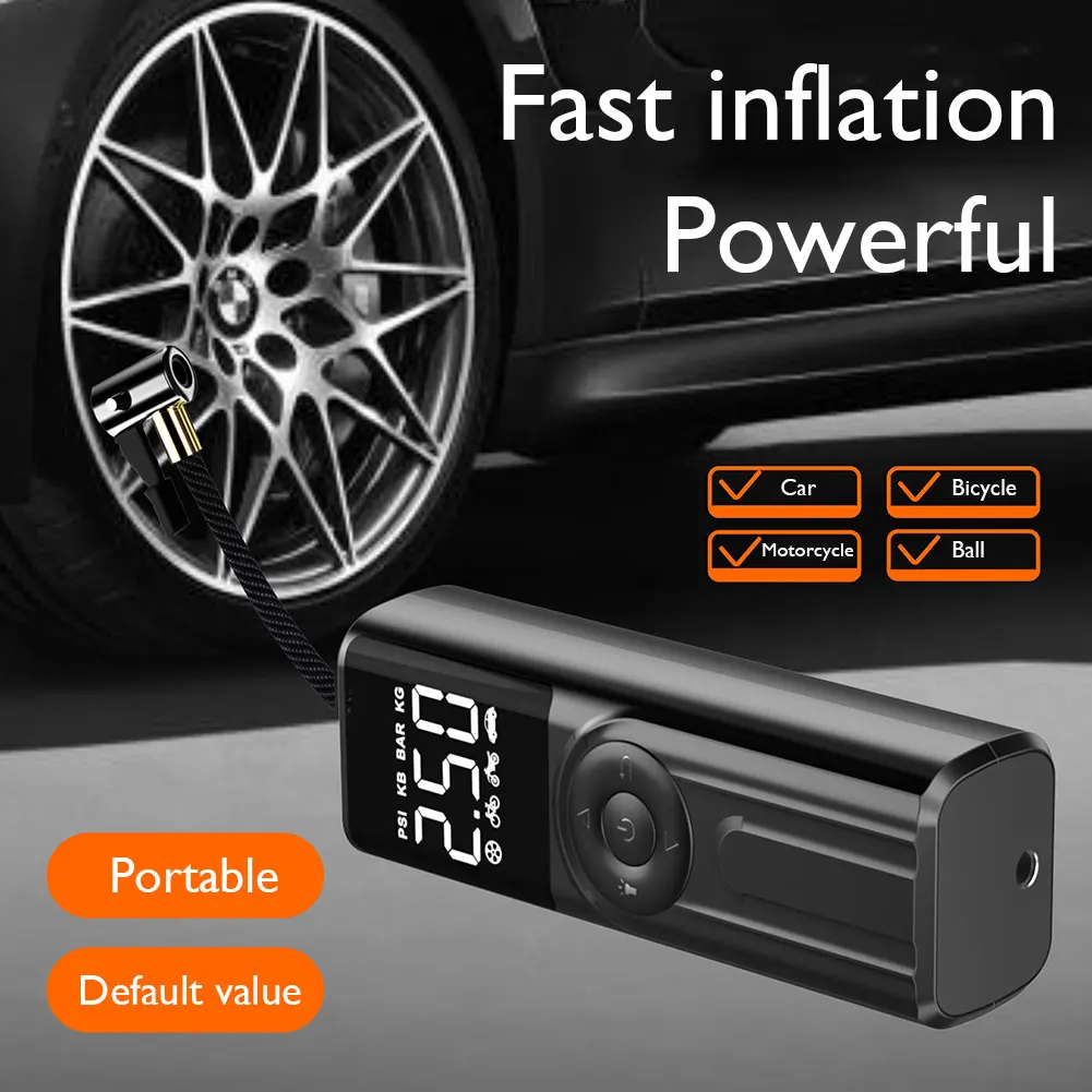 

Mini Cordless Car Pump Digital Display Motorcycle Bike Tire Ball Toy Inflator Air Compressor Pump for Car Motorcycle Bicycle