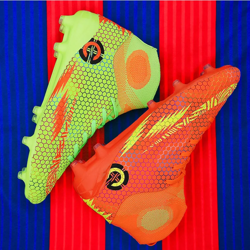 Женские и мужские футбольные ботинки TaoBo белые высокие кроссовки с длинными