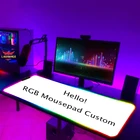 Пользовательский RGB коврик для мыши, геймерский RGB коврик для мыши, игровой Настольный коврик, сделай сам, большой игровой коврик для мыши, светодиодный резиновый коврик для ноутбука, нескользящий для CSGO