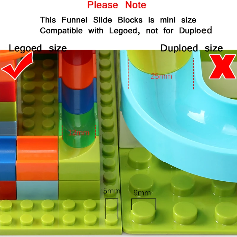 330 шт. Мини Размер Воронка горка строительные блоки мраморная гонка беговая