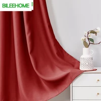 bileehome solid blackout curtains for living room bedroom finished window treatment finished color curtains blind drape decor