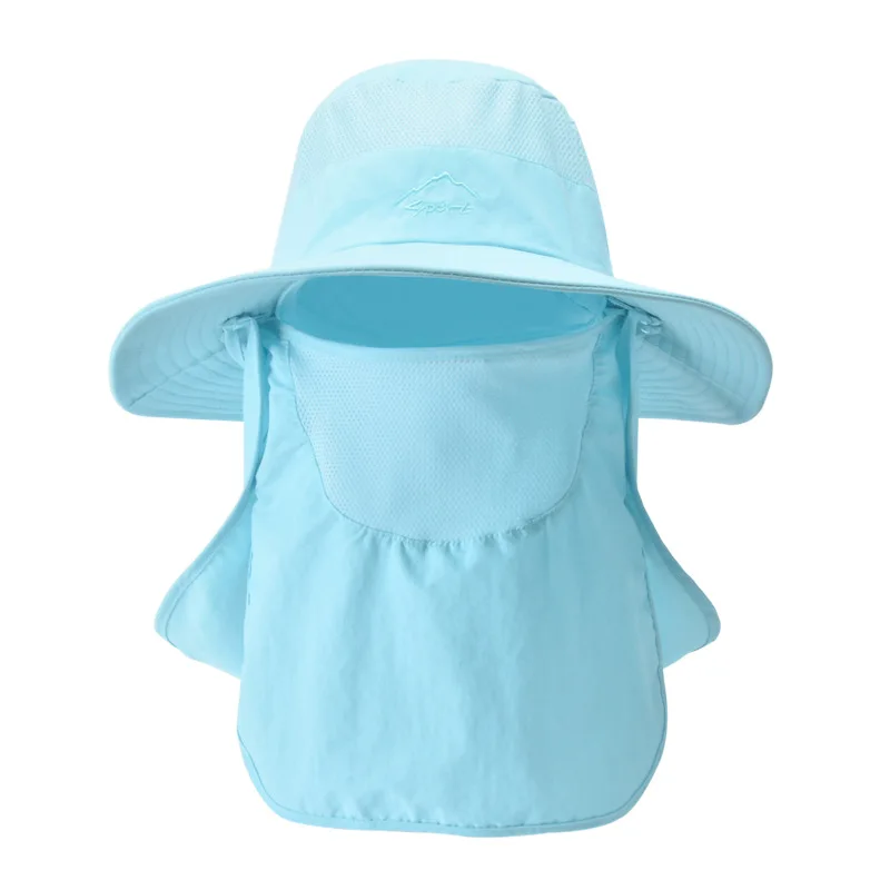

9073 Hat Male Sun Hat Summer Outdoor Quick-drying Sunscreen Fisherman Hat Fishing Breathable Sun Hat Female Face Cap