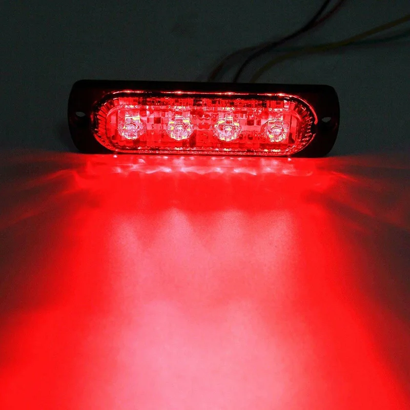 

Car Working Light Lamp Urgent Working 36W 4LED Accessories Kit Lens Red
