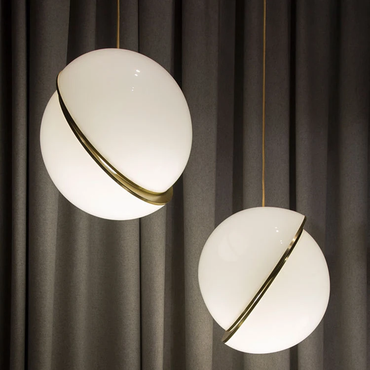 Скандинавский современный стеклянный шар светодиодный подвесной светильник с