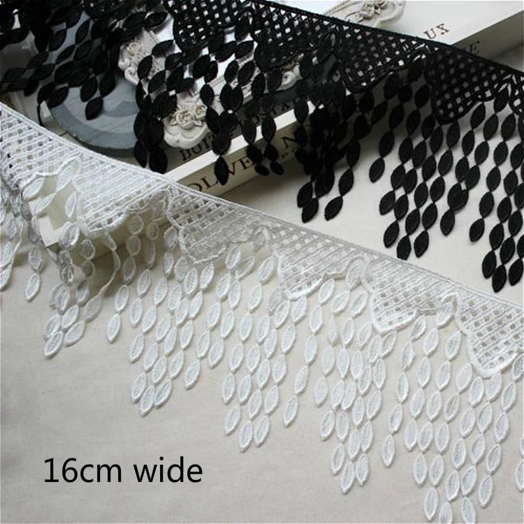 Высококачественная Водорастворимая кружевная ткань с кисточками в виде капель