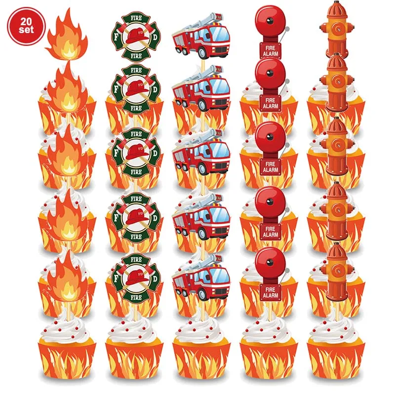 Украшение для торта на день рождения пожарного отделения гидравлического товары