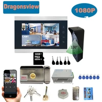dragonsview 1080p wifi video intercom with lock wireless smart doorbell camera door phone system 3a power rfid mobile app unlock