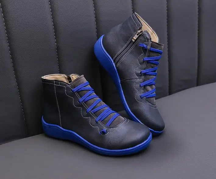 

2022 New Cotton boots, flat - bottomed lace-up boots 2022uu23