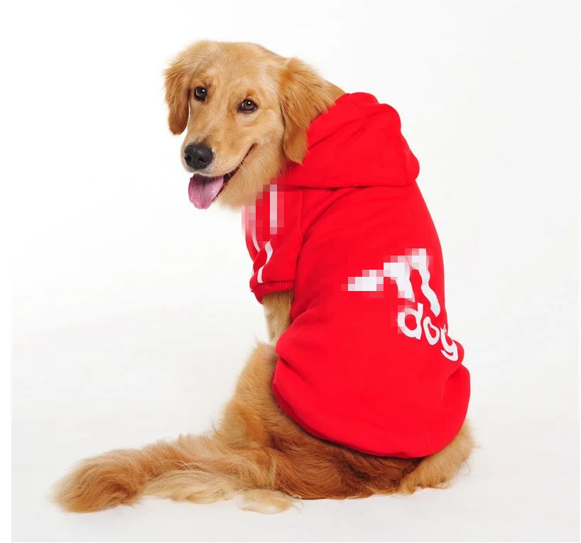 Зимняя толстовка с капюшоном для собак среднего и крупного размера Флисовая
